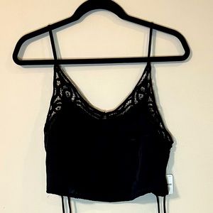 Free People satin crop top
